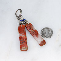 Earthy Red Earrings are 2.625 Inches Long