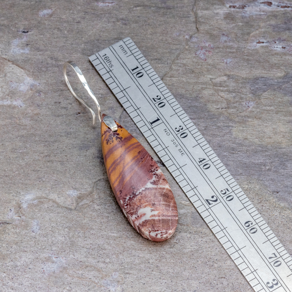 Stone Drop Earrings are 2.125 Inches Long
