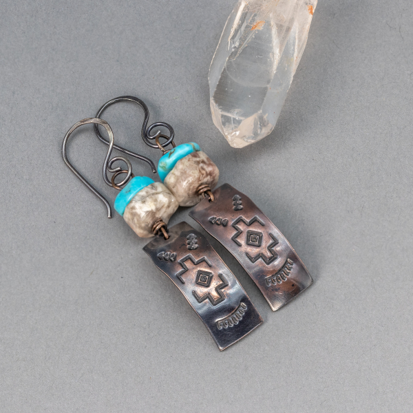 Southwest Inspired Textured Copper Earrings