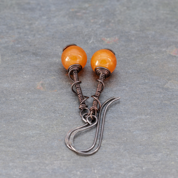 Cute Pumpkin Orange Earrings