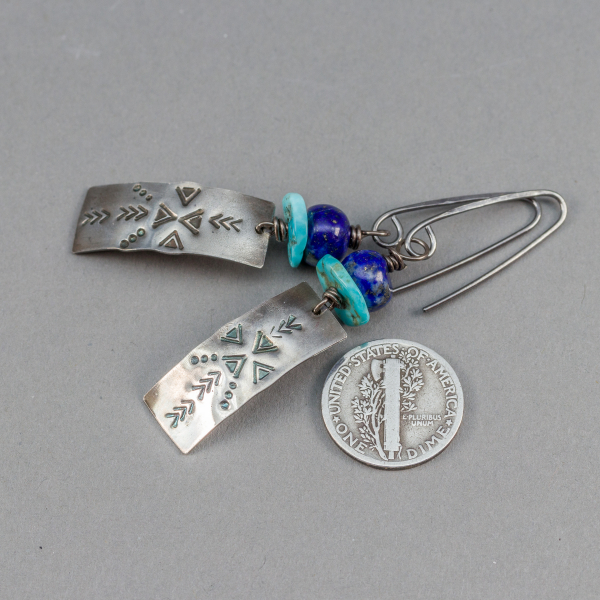 Southwest Inspired Earrings 2.375 Inches Long