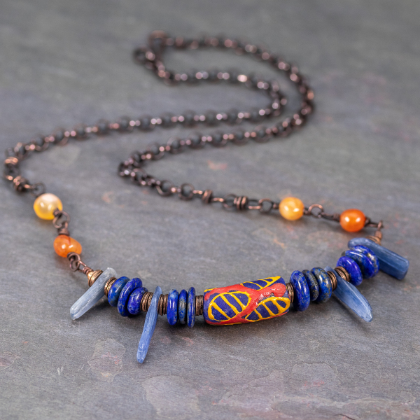 African Krobo Bead Necklace