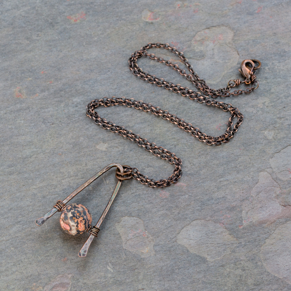Copper and Jasper Layering Necklace