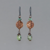 Stone Dangle Earrings in African Turquoise Jasper Stones