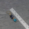 Apatite and Lapis Earrings are 1.875-inches Long