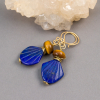 Royal Blue Lapis and Golden Brown Tiger's Eye Earrings