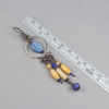These Kyanite Lapis and Yellow "Jade" Earrings are 3.75" Long