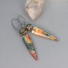 Edgy Earrings with Red Creek Jasper Stones