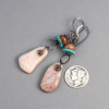 Pinkish Beige Stone Earrings are 2.5 Inches Long