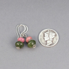 Tiny Stone Drop Earrings are 1.25" Long