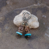 Stone Beaded Earrings in Tribal Style