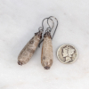 These Warm Gray Stone Earrings Are 2 Inches Long