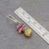 Garnet and Tourmaline Pebble Earrings are 1.5 Inches Long