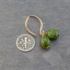 Green Jade Earrings are 1.5 Inches Long