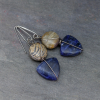Blue Stone Earrings with Nickel-Free Hooks