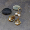 Gold Filled Earrings in Pearl and Mother of Pearl