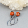Handmade Earrings with Small Red Jasper Stones