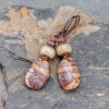 Sonoran Dendritic Rhyolite Earrings in Copper