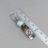 Copper Saddle Blanket Earrings Shown Next to a Ruler 2.25 Inches Long