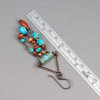 Unique Chandelier Earrings in Southwest Colors Shown Beside a Ruler for Scale