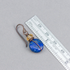 Small Earrings with Blue and Yellow Gemstones are just 1.18 Inches Long