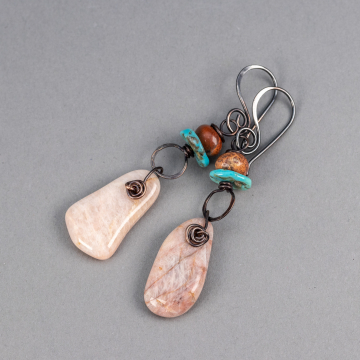 Tumbled Stone Dangle Earrings