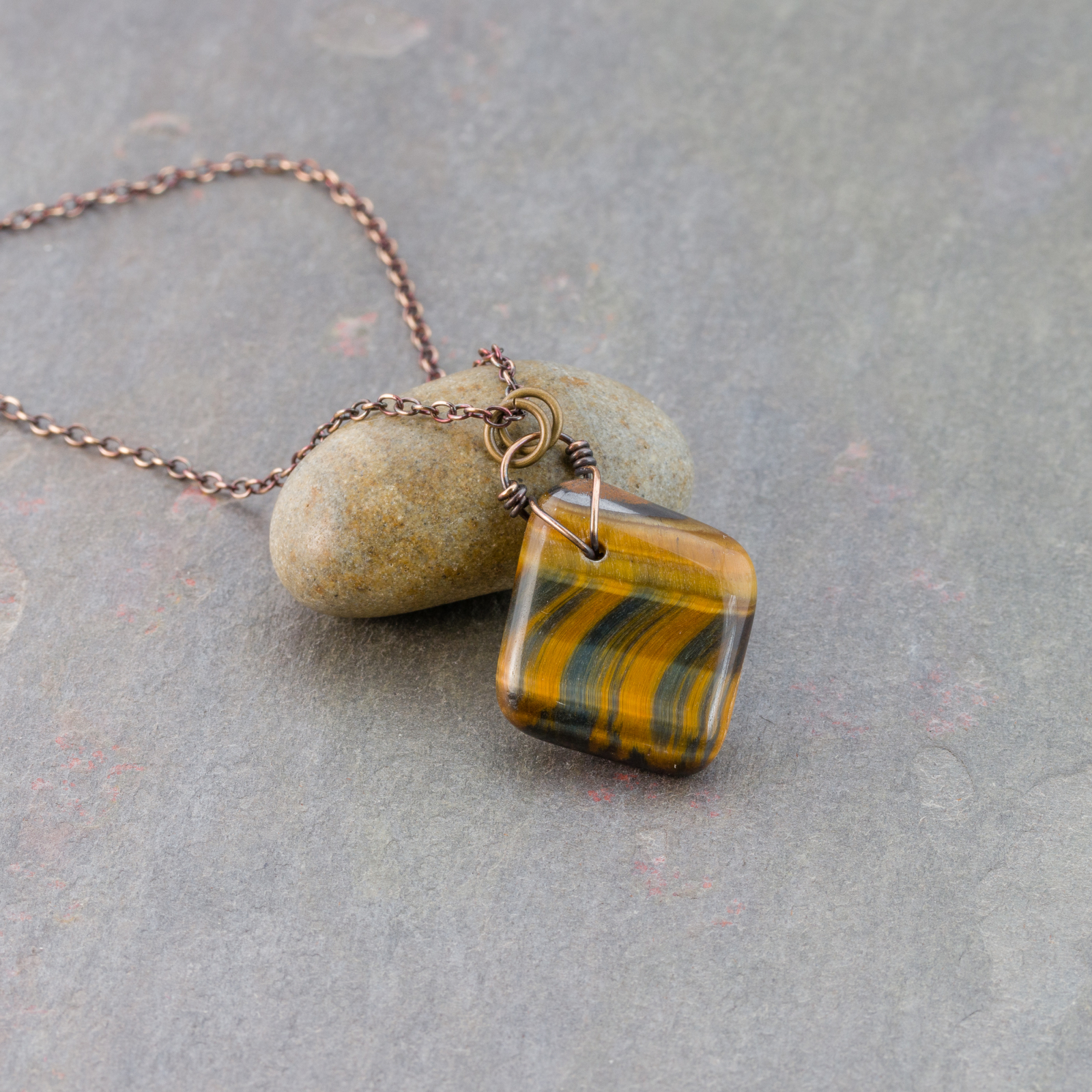 Tiger S Eye Pendant In Bronze Mixed Brown And Blue Tiger Eye Tumbled Stone 20 Inch Necklace Pebbles At My Feet,Kimchi Recipe Kimchi Ingredients List