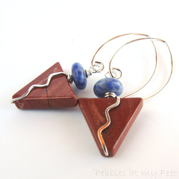 Blue Sodalite and Red Jasper