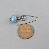 Aquamarine Earrings, Simple Drop Earrings with Blue Gemstones