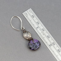 Charoite Earrings Measure 1.875 Inches Long