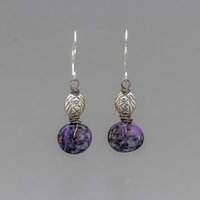 Rustic Charoite Earrings