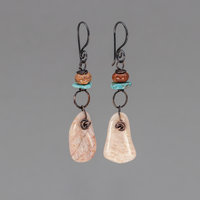 Natural Stone Dangle Earrings with Colorado Found Stones
