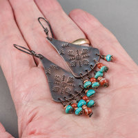 Cowgirl Chic Dangle Earrings in Copper