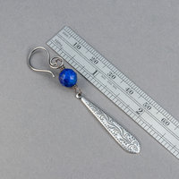Lapis Dangle Earrings Measure 2.56 Inches Long
