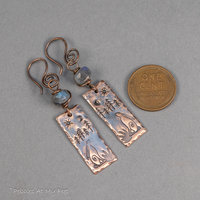 Evening Nature Scene Labradorite Dangle Earrings