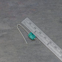 Chrysocolla Geometric Earrings are 1.25 Inches Long