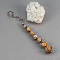 Brown Picture Jasper Bracelet Clasping Tool, Handmade in Copper