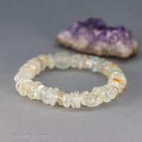 Natural Topaz Bracelet, Beaded Stretch Bracelet for Woman