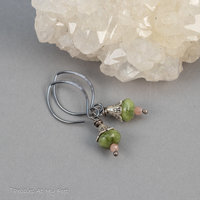 Dainty Stone Drop Earrings in Spring Colors