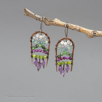 Multi Gemstone Earrings in Colors of the Scottish Highlands