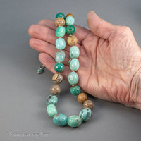 Hand Knotted Amazonite Natural Stone Short Necklace