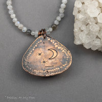 Handcrafted Rainbow Moonstone Beaded Necklace 