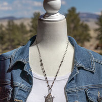 Unique Fossil Coral Stone Pendant Necklace Handcrafted in Sterling Silver