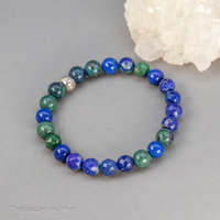 Lapis, Azurite Malachite, and Verdite Stretch Bracelet