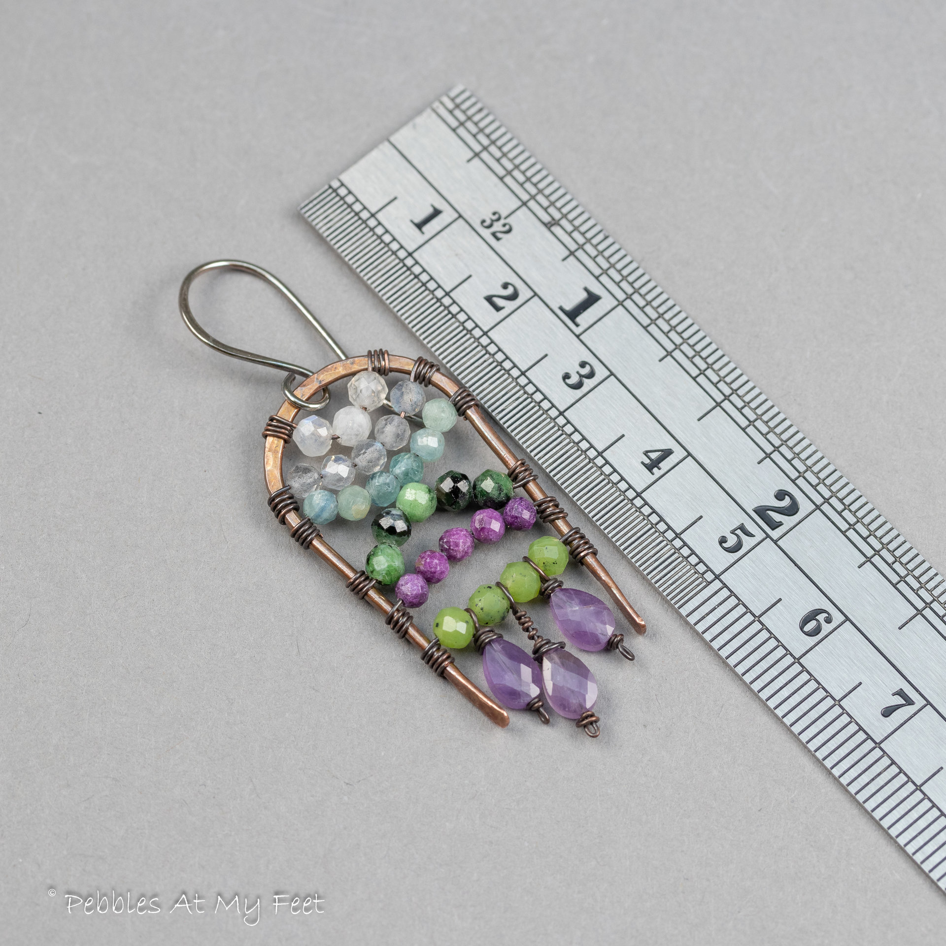 Multi Gemstone Earrings in Colors of the Scottish Highlands