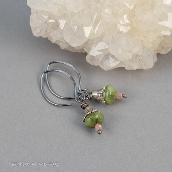 Dainty Stone Drop Earrings in Spring Colors